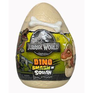 Jurassic World Dino Smash N Squish Egg Toy With Pop-Out Dino Bone & Collectible